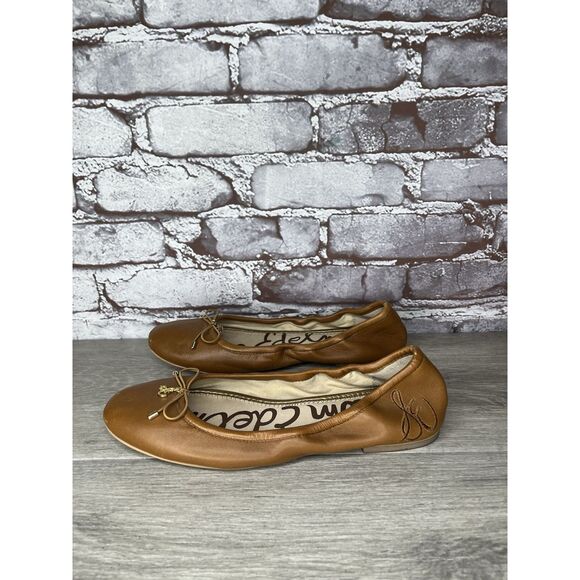 Sam Edelman Felicia Brown Leather Bow Classic Ballet Flats Women Sz 7.5M US/38.5 - Picture 14 of 16